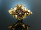 Mnchner Biedermeier! Brosche Granate Golddoubl um 1850 Tracht