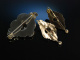 Österreich um 1850! Biedermeier Brosche und Ohrringe Gold Schaumgold Granate 