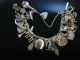 Witty Charms! Bettelarmband Sterling Silber London um 1970 Charmbracelet