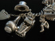 Witty Charms! Bettelarmband Sterling Silber London um 1970 Charmbracelet