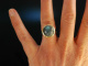 Edles Blau! Ring Silber 925 vergoldet Labradorit Cabochon 