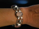 Um 1950! Gro&szlig;es Armband Silber 925 Rosen Quarz Regelmann f&uuml;r Toni Riik 