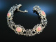To the costume! Beautiful bracelet silver 835 gold plated Rhodochrosite Munich around 1950