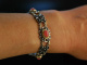 To the costume! Beautiful bracelet silver 835 gold plated Rhodochrosite Munich around 1950