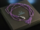 Violet Tassel! Long Amethyst necklace with detachable tassel silver 925