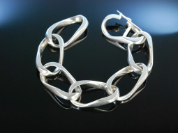 Super Sixties! Massives Glieder Armband Silber 835...