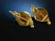 Mnchner Biedermeier! Wundervolle Ohrringe Gold 750 Bltenmotive um 1840