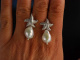 Silver Sea Stars! Seestern Ohrringe Silber 925 barocke Zuchtperlen Tropfen