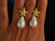 Sea Stars! Seestern Ohrringe Silber 925 vergoldet barocke Zuchtperlen Tropfen