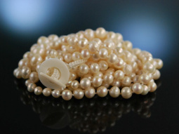 Waterfall Pearls! Collier 5reihig schimmernde Zuchtperlen...