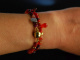 Fancy Red! Armband Silber 925 vergoldet Koralle Rubin Granat Karneol Mondstein