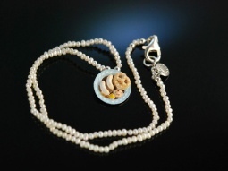 Bavarian veal sausage breakfast! Trachten necklace...
