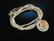 Bavarian veal sausage breakfast! Trachten necklace cultured pearls colored enamel silver 925