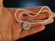 Bavarian veal sausage breakfast! Trachten necklace cultured pearls colored enamel silver 925