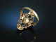 Victorian Taste! Antiker Ring um 1860 Gold 750 Diamanten Turmaline