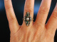 Victorian Taste! Antiker Ring um 1860 Gold 750 Diamanten Turmaline