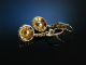 Natural Pearls! Historische Ohrringe Gold 585 Orient Perlen Diamanten 2,8 Karat um 1900