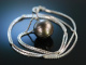 Classy Pearl and Diamond! Groer Tahiti Zucht Perlen Anhnger  mit Brillant und Kette Gold 750