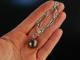 Classy Pearl and Diamond! Groer Tahiti Zucht Perlen Anhnger  mit Brillant und Kette Gold 750