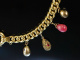 Fabergé Stil! Kette mit 21 historischen teils russischen Ei Anhängern Gold 750
