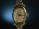 Die Uhr zur Tracht! Damen Armbanduhr Salzburg um 1980 Silber 835 Granate Handaufzug