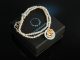 Bavarian veal sausage breakfast! Bracelet 2 rows cultured pearls silver 925 coloured enamel