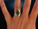 Edel zur  Tracht! Set aus Brosche Ring und Ohrclipsen Granate Silber 835 vergoldet