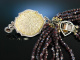 Wundervolle Tracht! Edles Collier Granate Silber 835 vergoldet