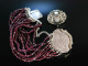 Wundervolle Tracht! Edles Armband und Ring Granate Silber 835 vergoldet
