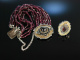 Wundervolle Tracht! Edles Armband und Ring Granate Silber 835 vergoldet