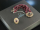 Wundervolle Tracht! Edles Armband und Ring Granate Silber 835 vergoldet