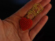 Heart of Coral! Herz Anhänger mit Kette Sardegna Koralle Silber 925 vergoldet