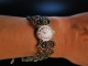 Zeit für Tracht! Damen Armband Uhr Granate Silber 835 Handaufzug