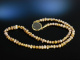 Antique Coin Necklace! Goldschmiede Kette goldene Keshi Perlen antike Münze Gold 750