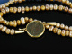 Antique Coin Necklace! Goldschmiede Kette goldene Keshi Perlen antike M&uuml;nze Gold 750