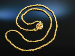 Handmade Gold Necklace! Goldschmiede Kette 45,7 Gramm Gold 900 und 750 Saphire