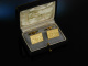 Classy Cufflinks! Massive Manschetten Kn&ouml;pfe 17,7 Gramm Gold 750 Hamburg um 1960