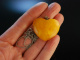 Amber Heart! Herz Anhänger mit Kette 4,8 Gramm Baltic Butterscotch Bernstein Silber