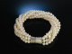 Lovely Pearl bracelet! Wundervolles Zuchtperlen Armband 6 reihig Silber 925