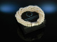 Lovely Pearl bracelet! Wundervolles Zuchtperlen Armband 6 reihig Silber 925