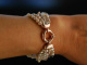 Zartes Ros&eacute;! Wundervolles Zuchtperlen Armband Silber 925 vergoldet 7 reihig