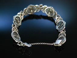 Trachten Schmuck zum Dirndl! Armband Silber 835 Granate Graz um 1930