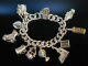 Birmingham um 1977! Bettelarmband Silber 925 Charm Bracelet