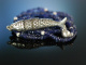 Blue Fish! Lange Boho Kette Iolith Silber 835 mit beweglichem Fisch Anh&auml;nger