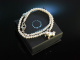 K&ouml;nig Mops! Armband mit Charm Anh&auml;nger Silber 925 feine Zucht Perlen