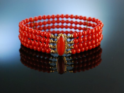 Italien um 1960! Fantastisches Korallen Armband Coral...