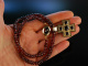 Zur Tracht! Fantastische Granat Kette mit Kreuz Anh&auml;nger Gold 585 Silber vergoldet