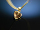 Diamond Heart! Herz Anhänger mit Kette Gold 585 Brillanten 0,3 ct