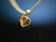 Diamond Heart! Herz Anh&auml;nger mit Kette Gold 585 Brillanten 0,3 ct