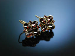 M&uuml;nchen um 1930! Granat Ohrringe Norm Gold Antique Garnet Earrings